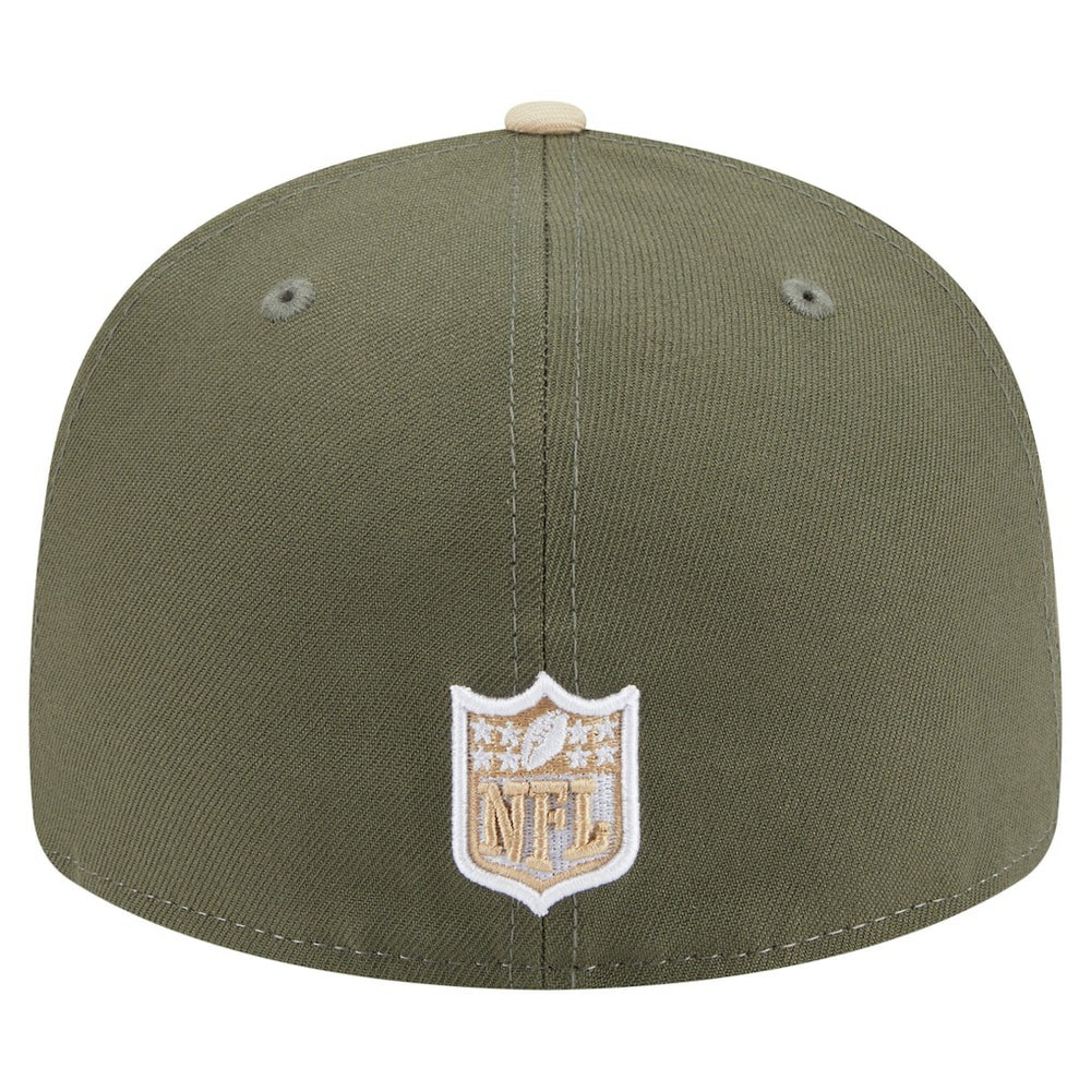 Pittsburgh Steelers New Era Two-Tone Color Pack Split Panel 59FIFTY Fitted Hat Light Beige/Olive