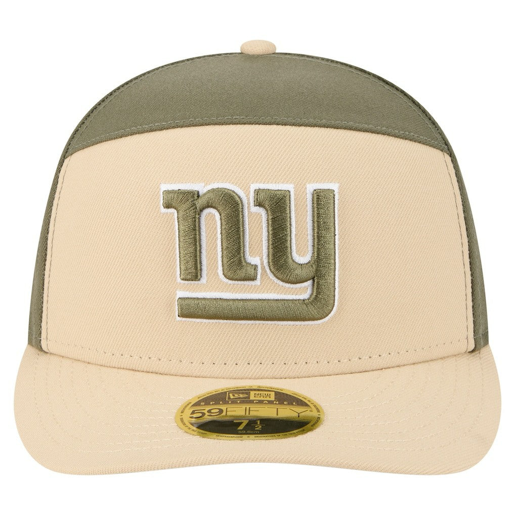 New York Giants New Era Two-Tone Color Pack Split Panel 59FIFTY Fitted Hat Light Beige/Olive