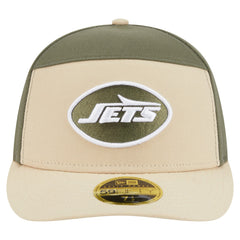 New York Jets New Era Two-Tone Color Pack Split Panel 59FIFTY Fitted Hat Light Beige/Olive