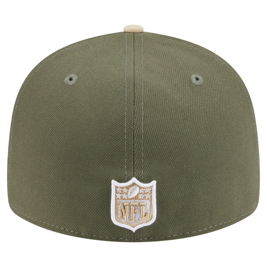 New York Jets New Era Two-Tone Color Pack Split Panel 59FIFTY Fitted Hat Light Beige/Olive