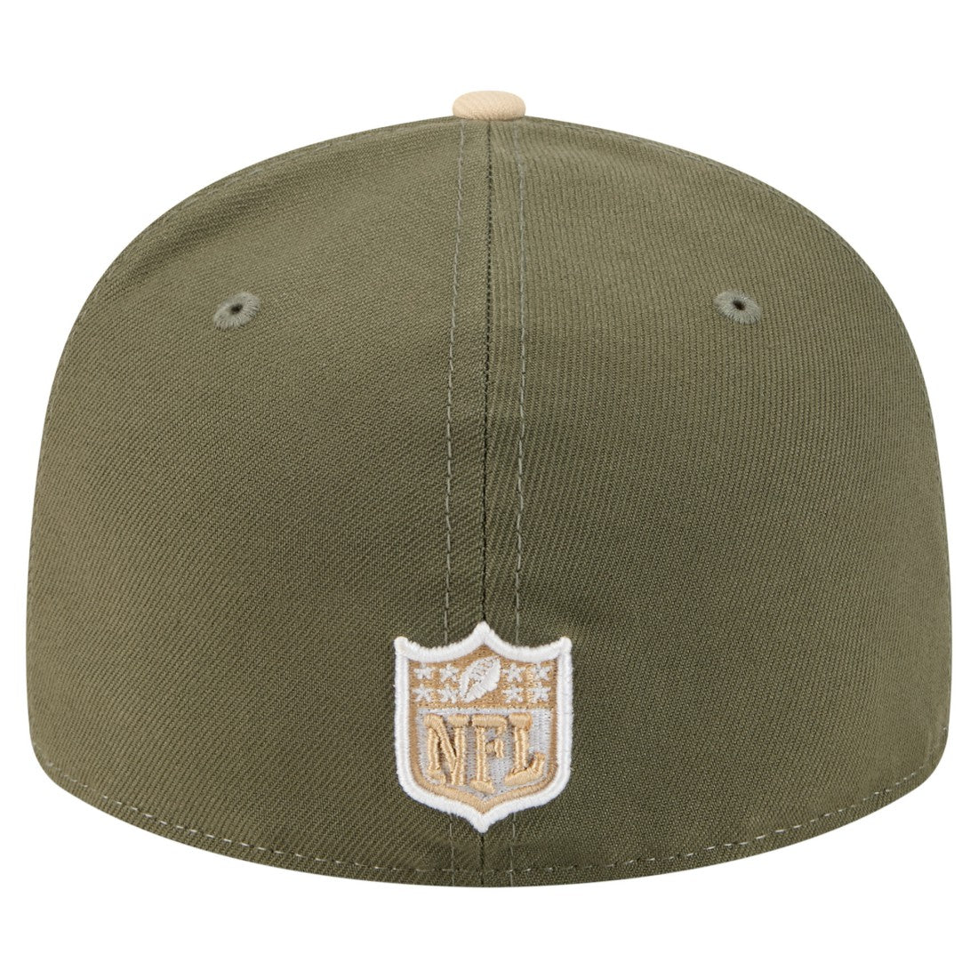 Green Bay Packers New Era Two-Tone Color Pack Split Panel 59FIFTY Fitted Hat Light Beige/Olive