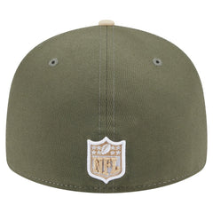 Detroit Lions New Era Two-Tone Color Pack Split Panel 59FIFTY Fitted Hat Light Beige/Olive