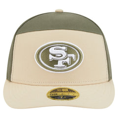 San Francisco 49ers New Era Two-Tone Color Pack Split Panel 59FIFTY Fitted Hat Light Beige/Olive