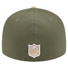 San Francisco 49ers New Era Two-Tone Color Pack Split Panel 59FIFTY Fitted Hat Light Beige/Olive