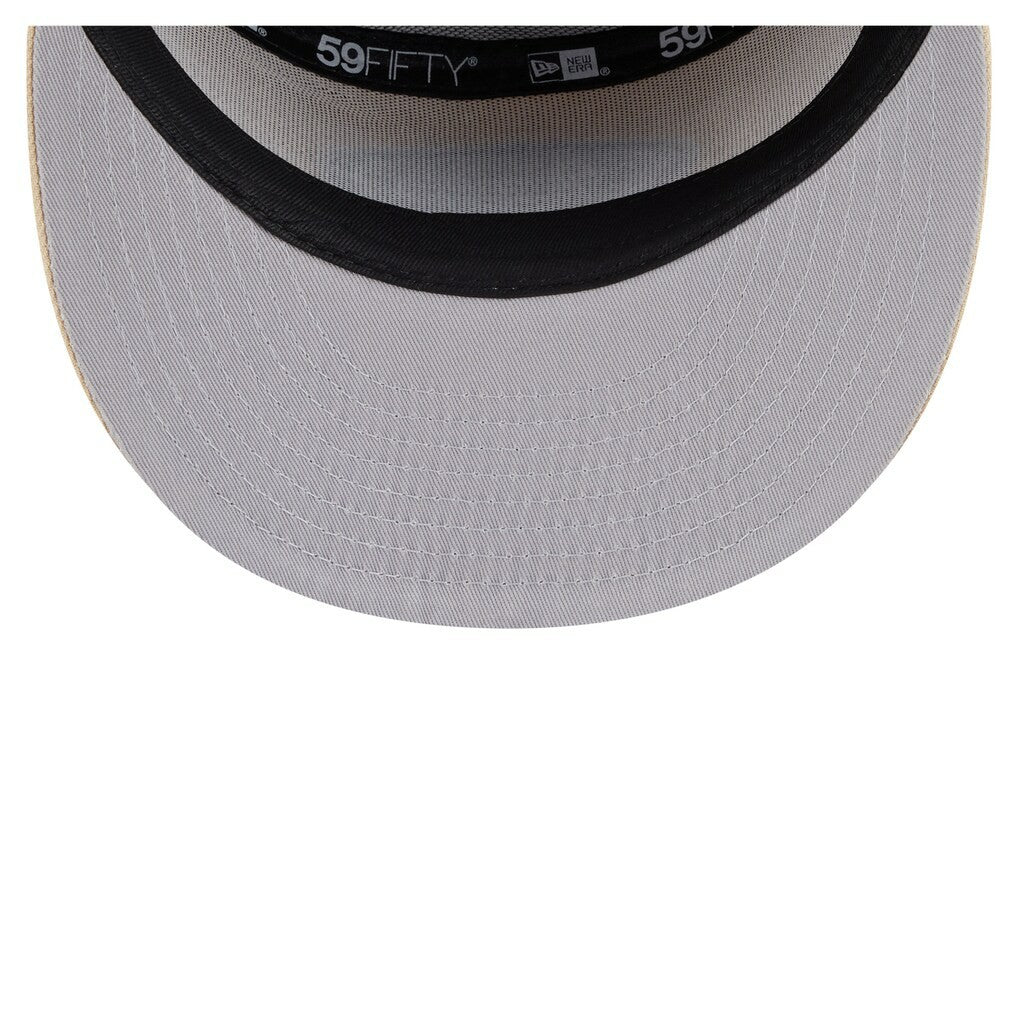 San Francisco 49ers New Era Two-Tone Color Pack Split Panel 59FIFTY Fitted Hat Light Beige/Olive