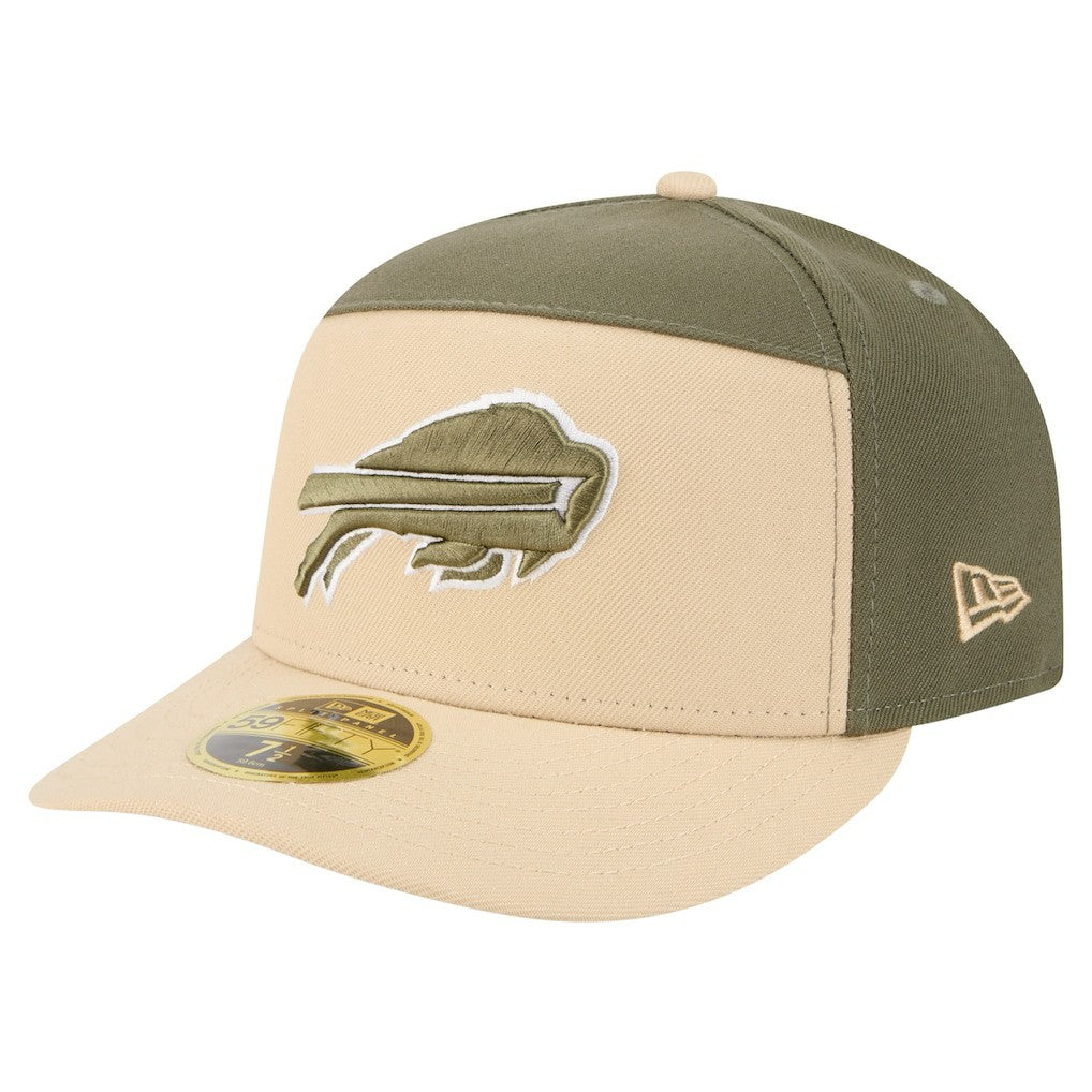 Buffalo Bills New Era Two-Tone Color Pack Split Panel 59FIFTY Fitted Hat Light Beige/Olive