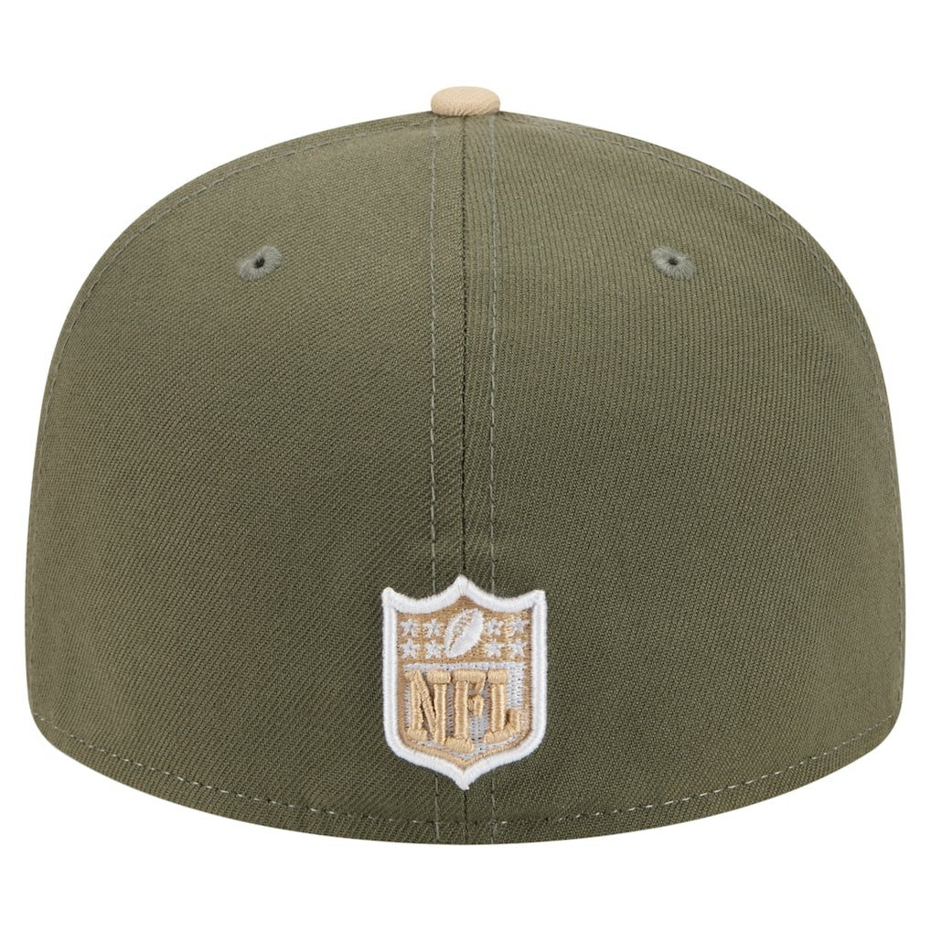 Atlanta Falcons New Era Color Pack Split Panel 59FIFTY Fitted Hat Light Beige/Olive
