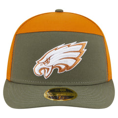 Philadelphia Eagles New Era Two-Tone Color Pack Split Panel 59FIFTY Fitted Hat Olive/Brown