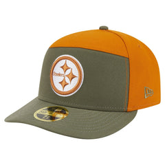 Pittsburgh Steelers New Era Two-Tone Color Pack Split Panel 59FIFTY Fitted Hat Olive/Brown