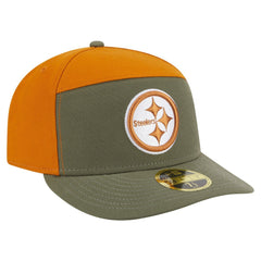 Pittsburgh Steelers New Era Two-Tone Color Pack Split Panel 59FIFTY Fitted Hat Olive/Brown