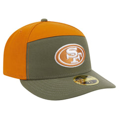 San Francisco 49ers New Era Two-Tone Color Pack Split Panel 59FIFTY Fitted Hat Olive/Brown