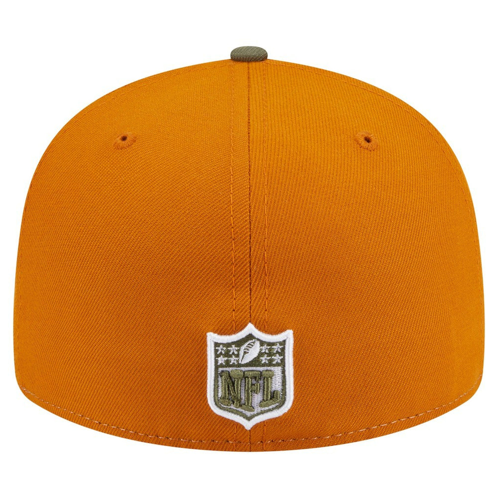 Miami Dolphins New Era Two-Tone Color Pack Split Panel 59FIFTY Fitted Hat Olive/Brown