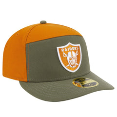 Las Vegas Raiders New Era Two-Tone Color Pack Split Panel 59FIFTY Fitted Hat Olive/Brown