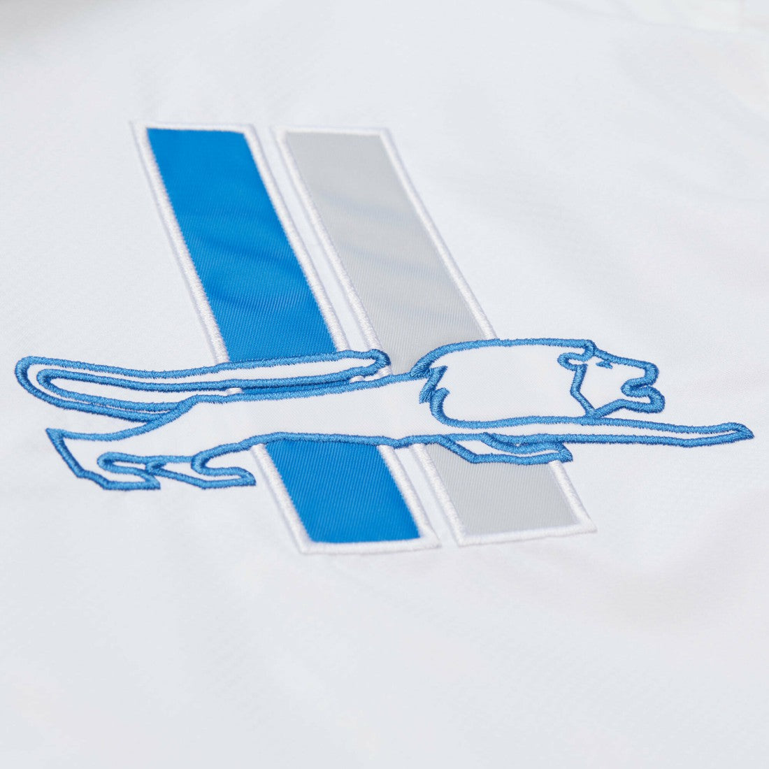 Mitchell & Ness Detroit Lions Vintage Logo Coaches Full-Snap Hoodie Jacket White