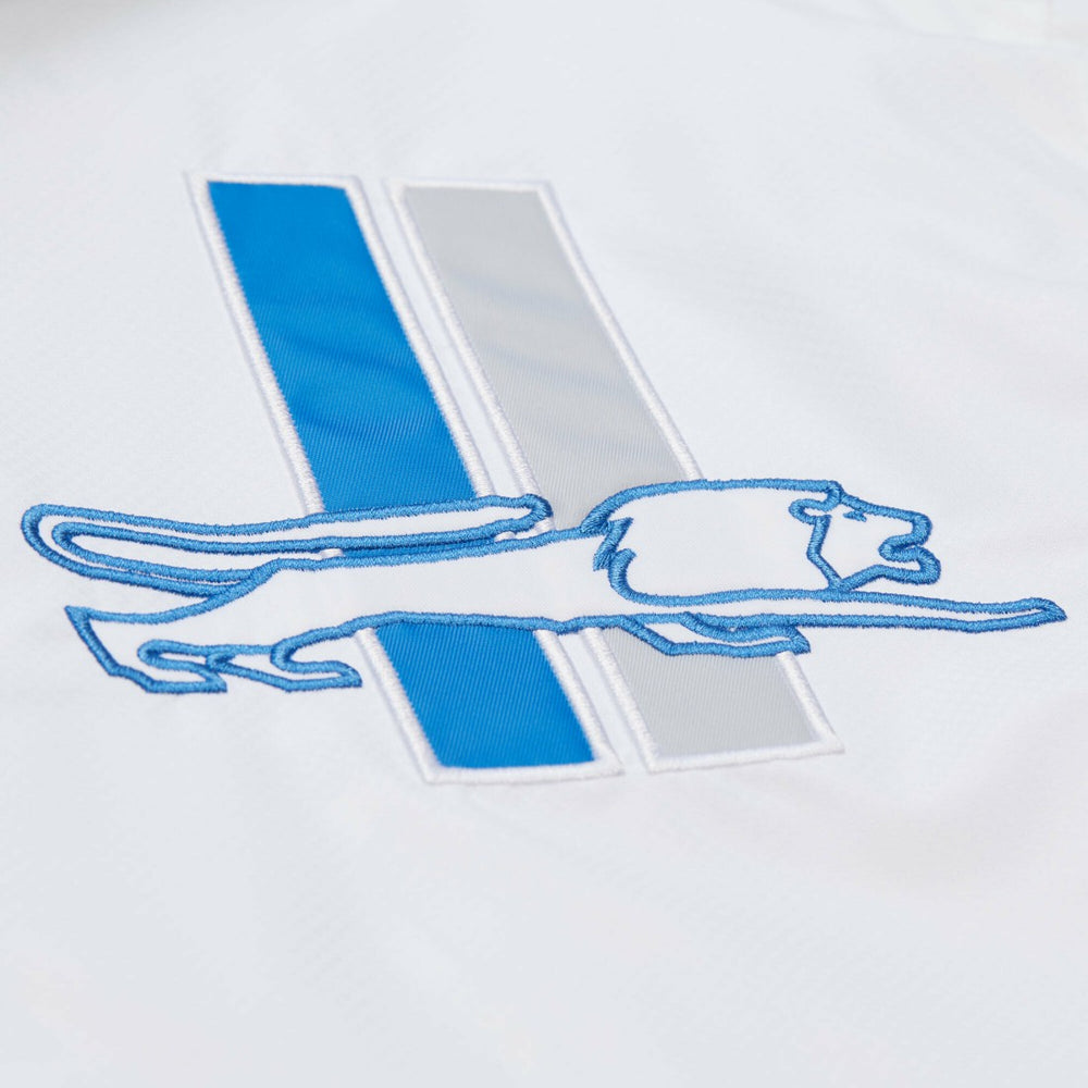 Mitchell & Ness Detroit Lions Vintage Logo Coaches Full-Snap Hoodie Jacket White