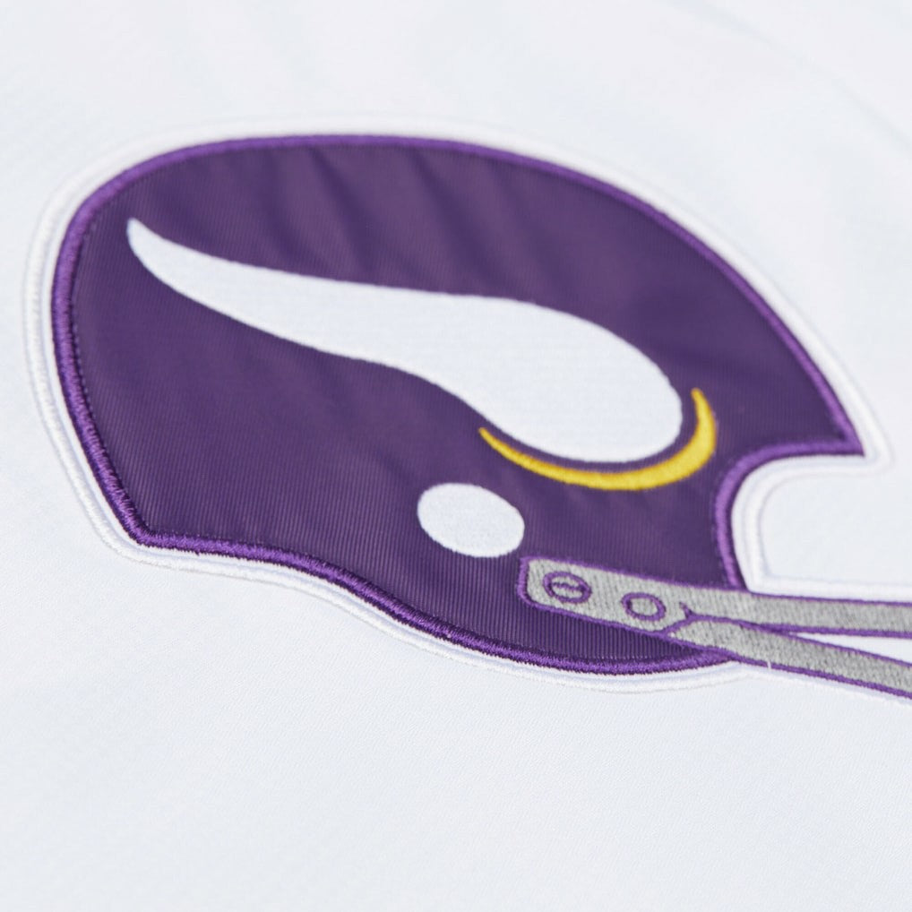 Mitchell & Ness Minnesota Vikings Vintage Logo Coaches Full-Snap Hoodie Jacket White