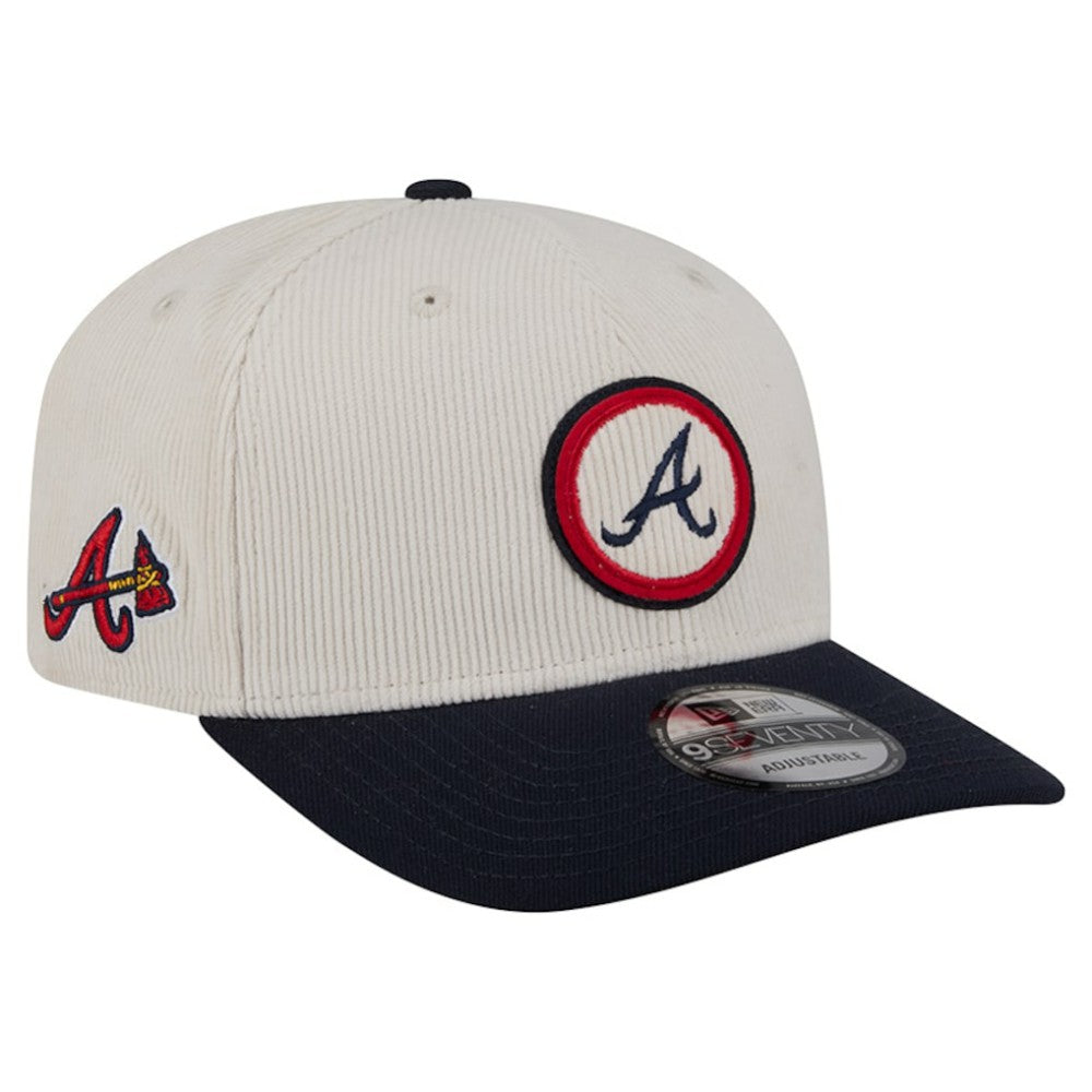 Atlanta Braves New Era Loyal 9SEVENTY Adjustable Hat - Cream - New Era Lifestyle