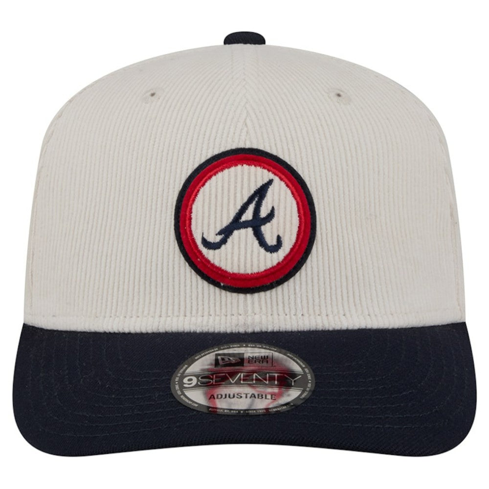 Atlanta Braves New Era Loyal 9SEVENTY Adjustable Hat - Cream - New Era Lifestyle