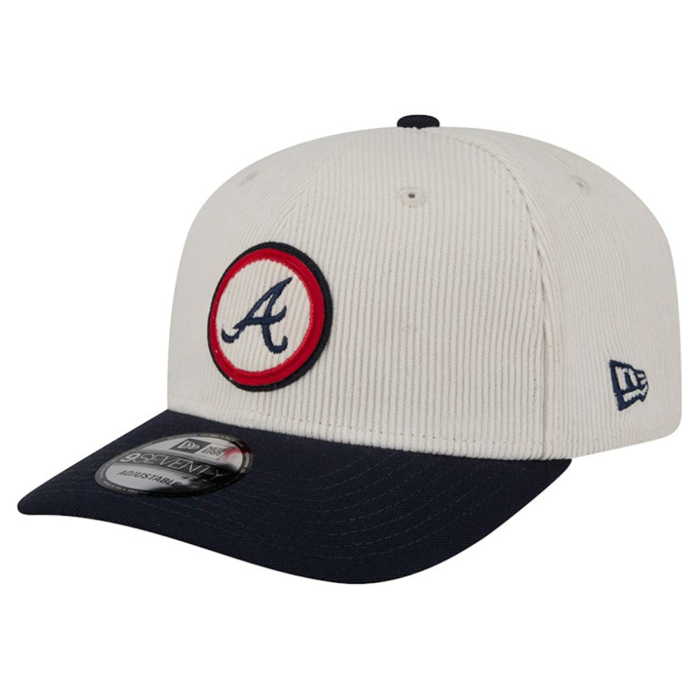 Atlanta Braves New Era Loyal 9SEVENTY Adjustable Hat - Cream - New Era Lifestyle