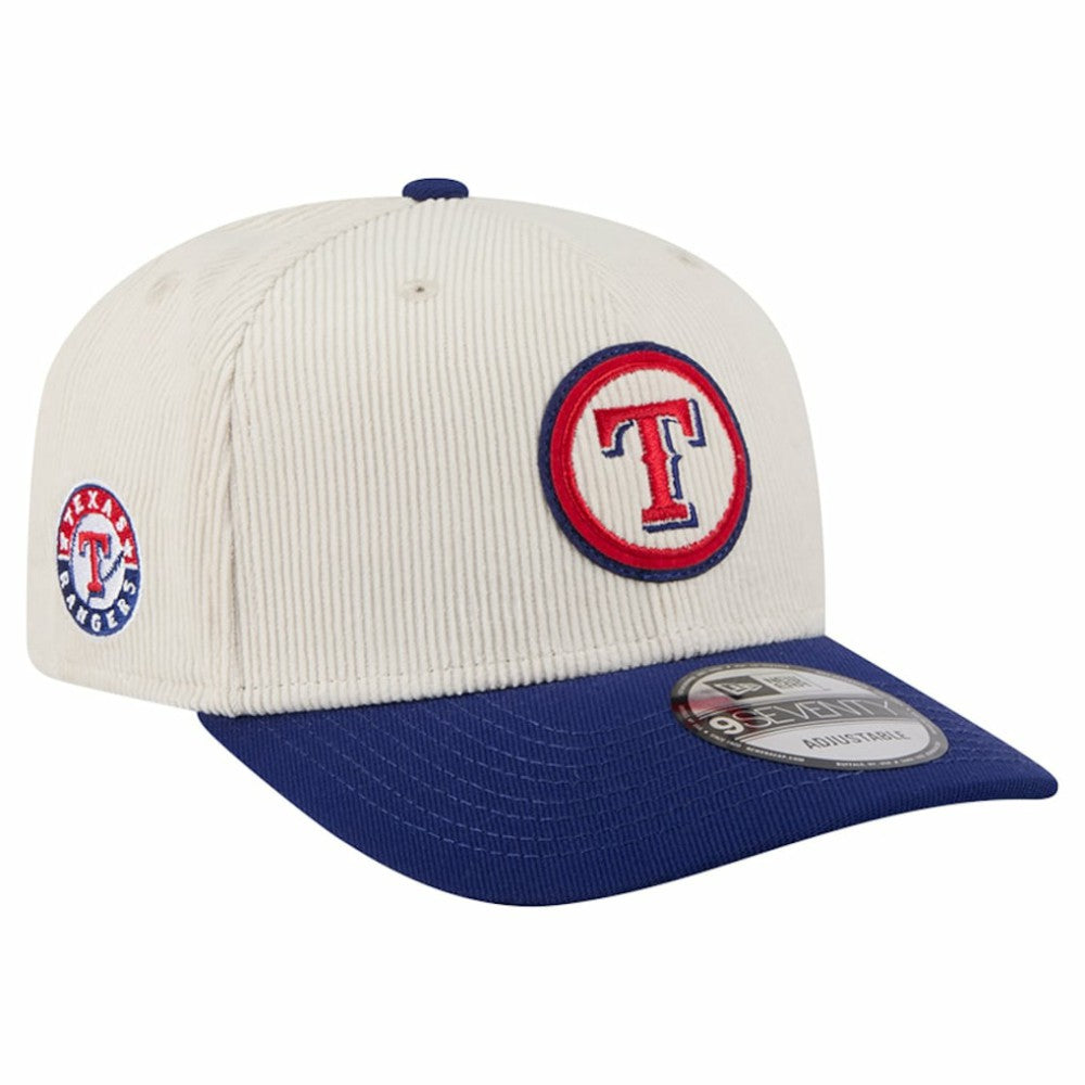 Texas Rangers New Era Loyal 9SEVENTY Adjustable Hat - Cream - New Era Sale