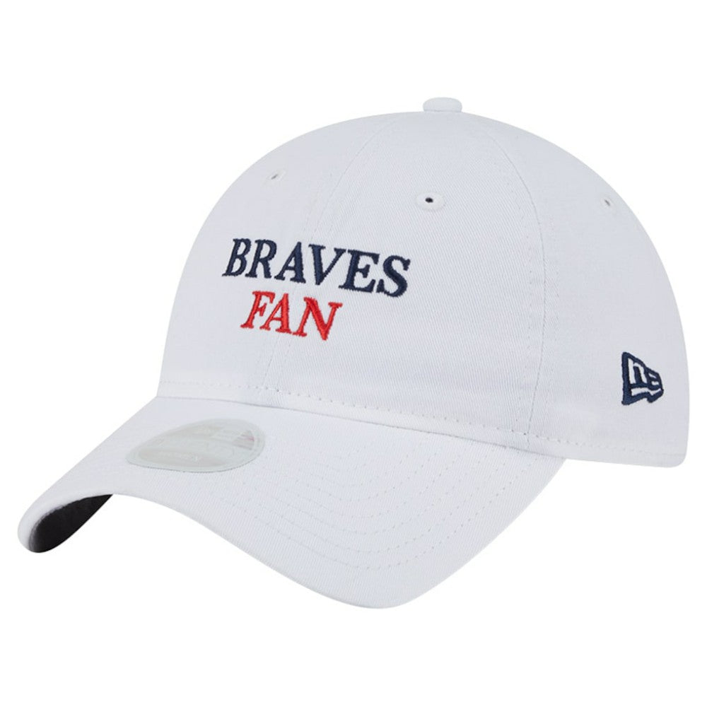 Atlanta Braves New Era Women's Team Fan 9TWENTY Adjustable Hat - White - New Era on Sale