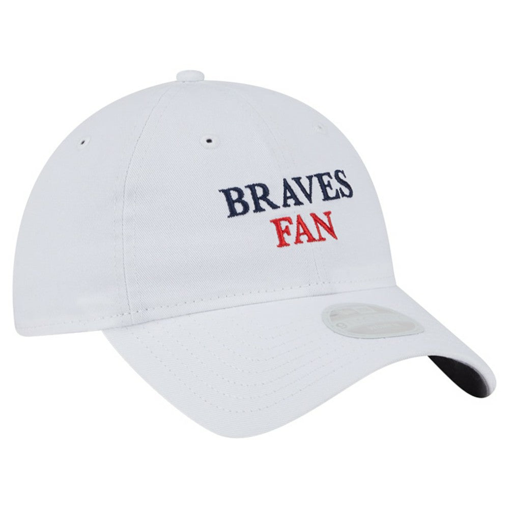 Atlanta Braves New Era Women's Team Fan 9TWENTY Adjustable Hat - White - New Era on Sale