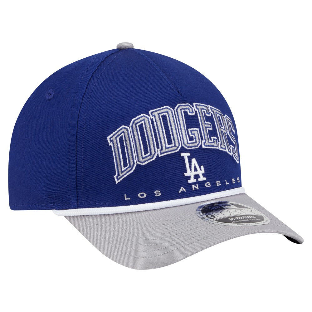 Los Angeles Dodgers New Era Arch 9FORTY A-Frame M-Crown Adjustable Hat - Royal/Gray - New Era Discount