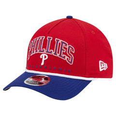 Philadelphia Phillies New Era Arch 9FORTY A-Frame M-Crown Adjustable Hat - Red/Royal - New Era Discount