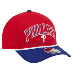 Philadelphia Phillies New Era Arch 9FORTY A-Frame M-Crown Adjustable Hat - Red/Royal - New Era Discount