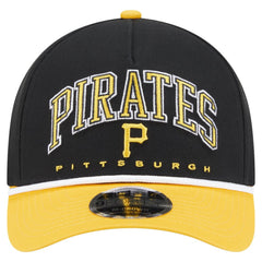 Pittsburgh Pirates New Era Arch 9FORTY A-Frame M-Crown Adjustable Hat - Black/Gold - New Era Online