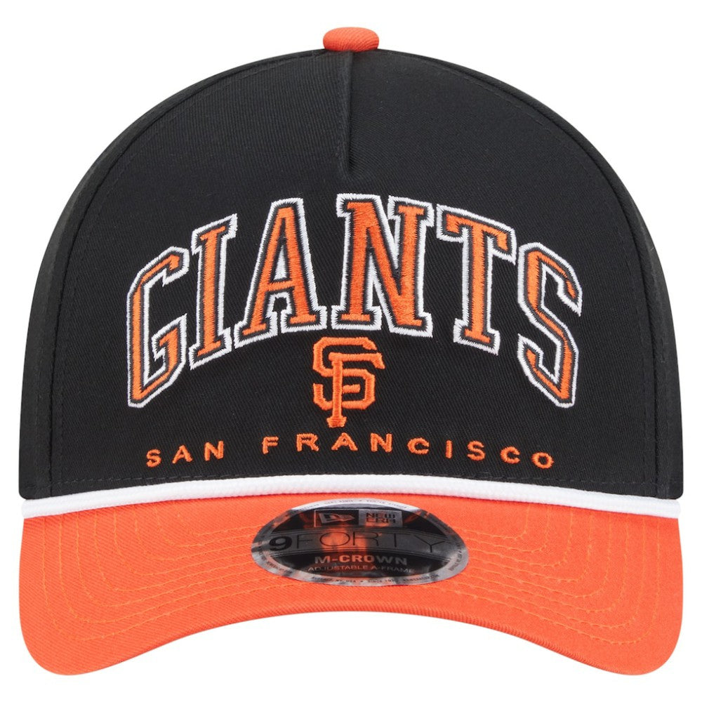 San Francisco Giants New Era Arch 9FORTY A-Frame M-Crown Adjustable Hat - Black/Orange - New Era on Sale
