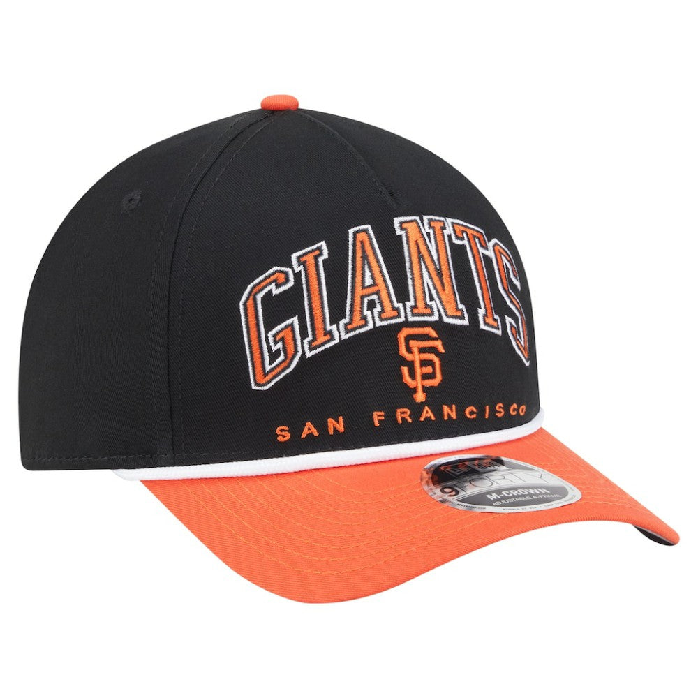 San Francisco Giants New Era Arch 9FORTY A-Frame M-Crown Adjustable Hat - Black/Orange - New Era on Sale