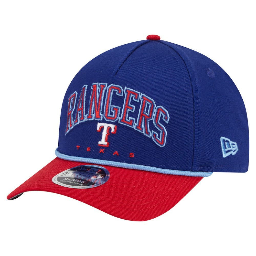Texas Rangers New Era Arch 9FORTY A-Frame M-Crown Adjustable Hat - Royal/Red - New Era Sale