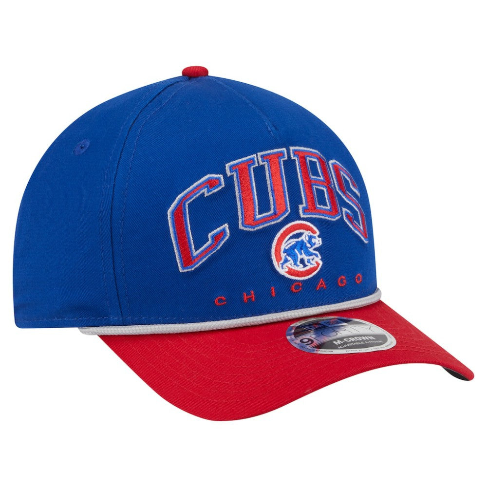 Chicago Cubs New Era Arch 9FORTY A-Frame M-Crown Adjustable Hat - Royal/Red - New Era Lifestyle