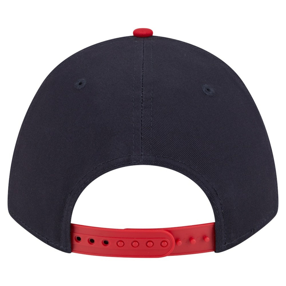 Atlanta Braves New Era Arch 9FORTY A-Frame M-Crown Adjustable Hat - Navy/Red - New Era Lifestyle