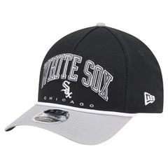 Chicago White Sox New Era Arch 9FORTY A-Frame M-Crown Adjustable Hat - Black/Gray - New Era Online