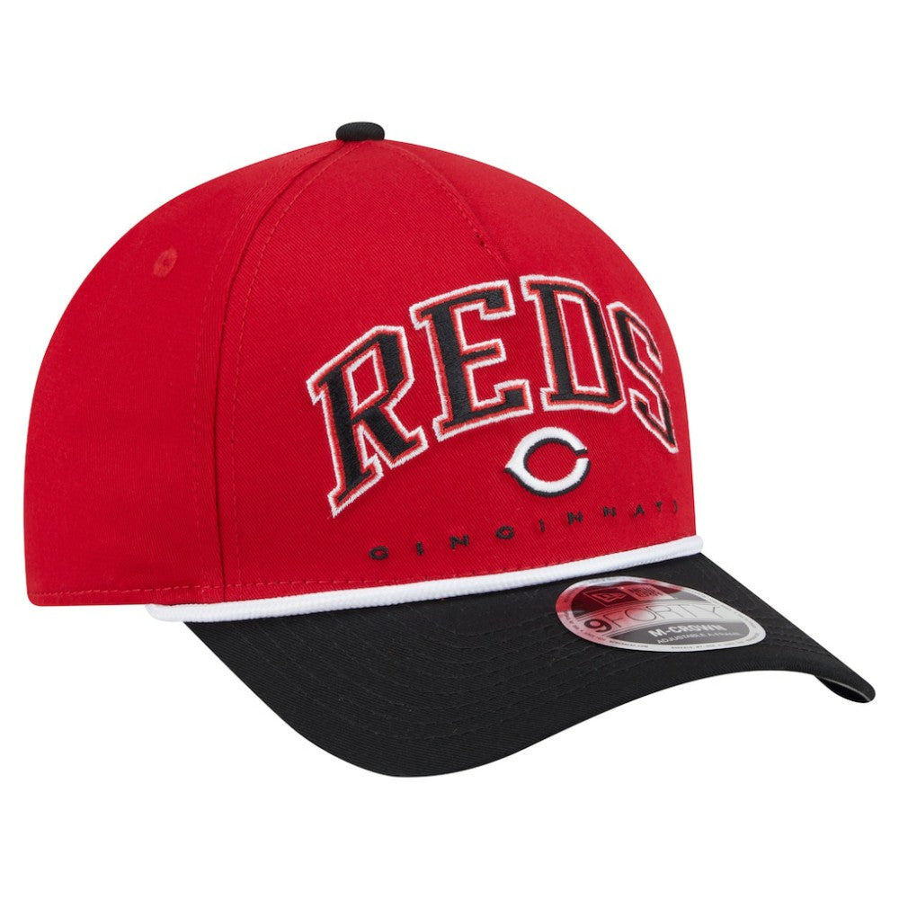 Cincinnati Reds New Era Arch 9FORTY A-Frame M-Crown Adjustable Hat - Red/Black - New Era on Sale