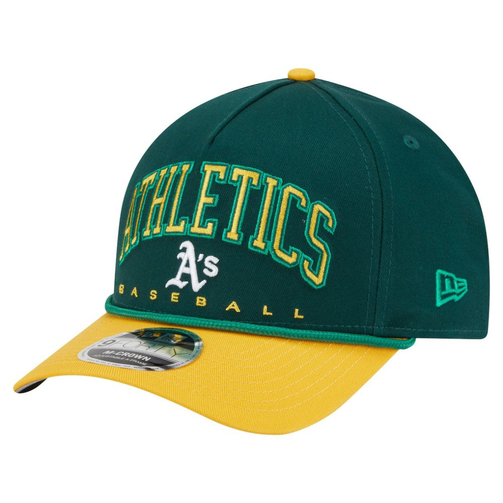 Athletics New Era Arch 9FORTY A-Frame M-Crown Adjustable Hat - Green/Gold - New Era Sale