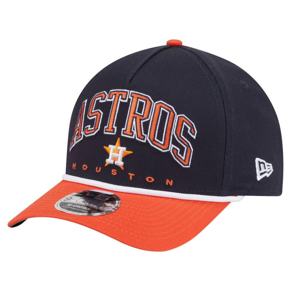 Houston Astros New Era Arch 9FORTY A-Frame M-Crown Adjustable Hat - Navy/Orange - New Era Online