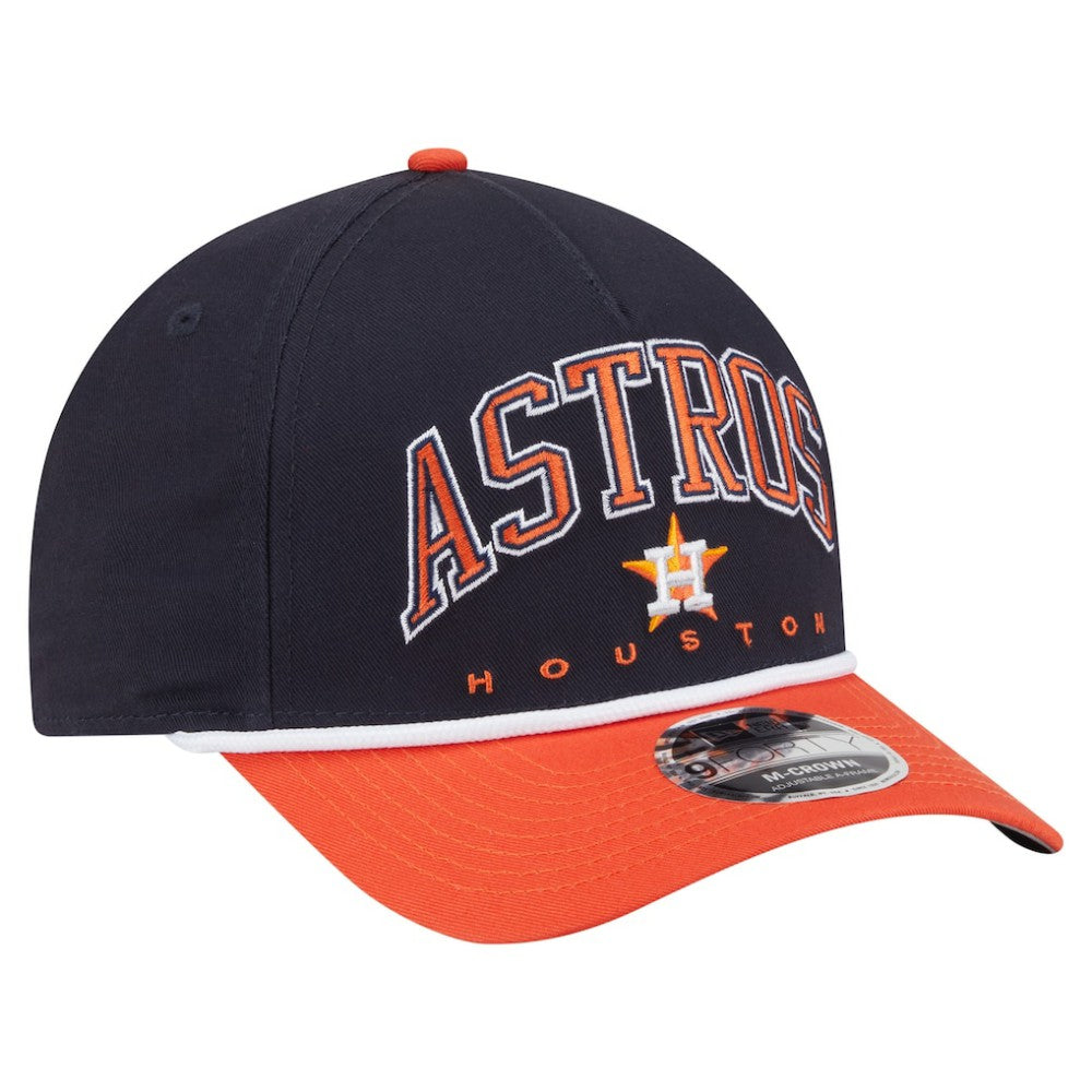 Houston Astros New Era Arch 9FORTY A-Frame M-Crown Adjustable Hat - Navy/Orange - New Era Online