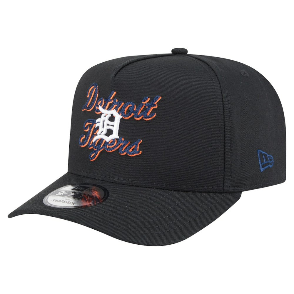 Detroit Tigers New Era Chainstitch 9FIFTY A-Frame Snapback Hat - Black - New Era on Sale