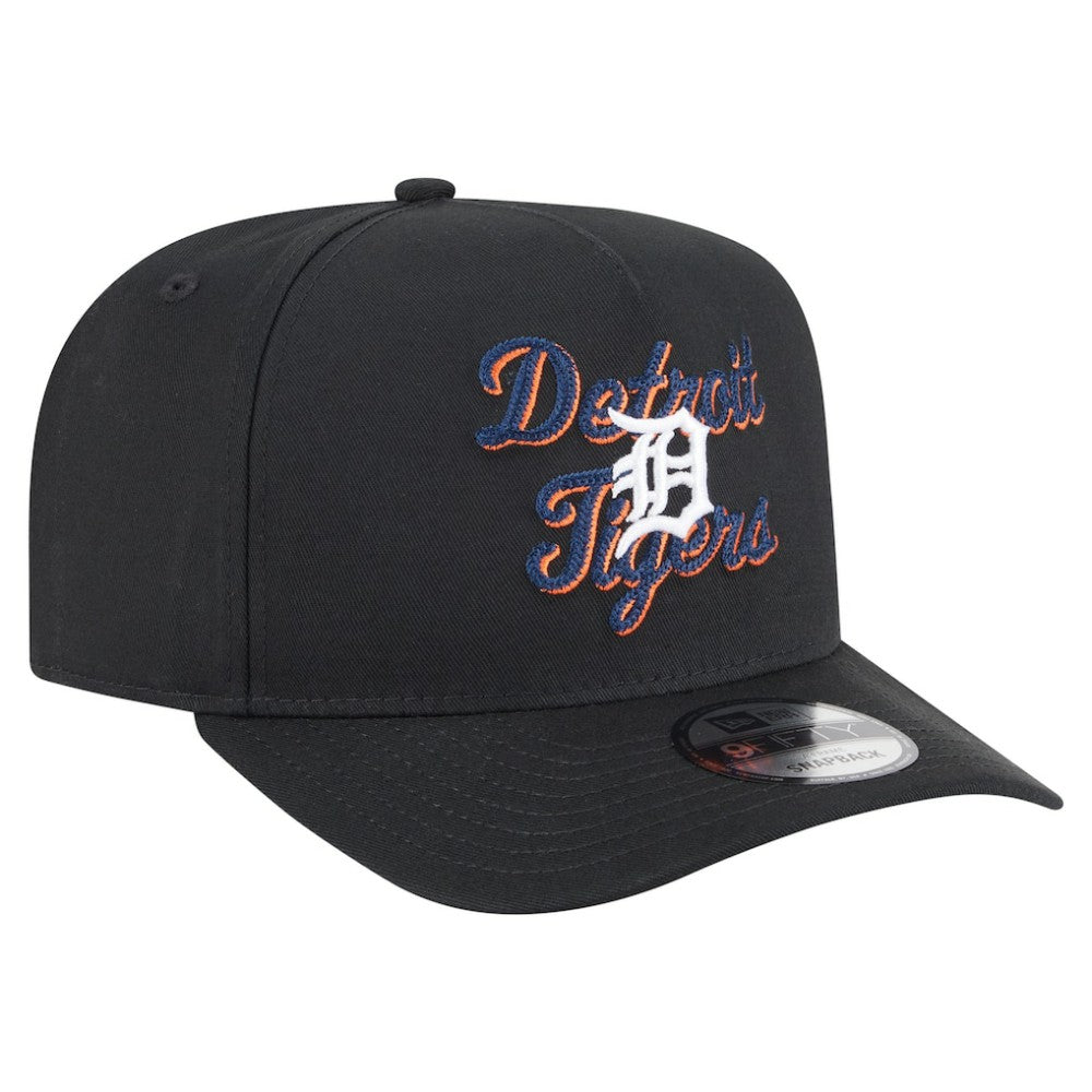Detroit Tigers New Era Chainstitch 9FIFTY A-Frame Snapback Hat - Black - New Era on Sale