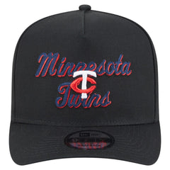 Minnesota Twins New Era Chainstitch 9FIFTY A-Frame Snapback Hat - Black - New Era Discount