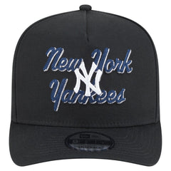 New York Yankees New Era Chainstitch 9FIFTY A-Frame Snapback Hat - Black - New Era Discount