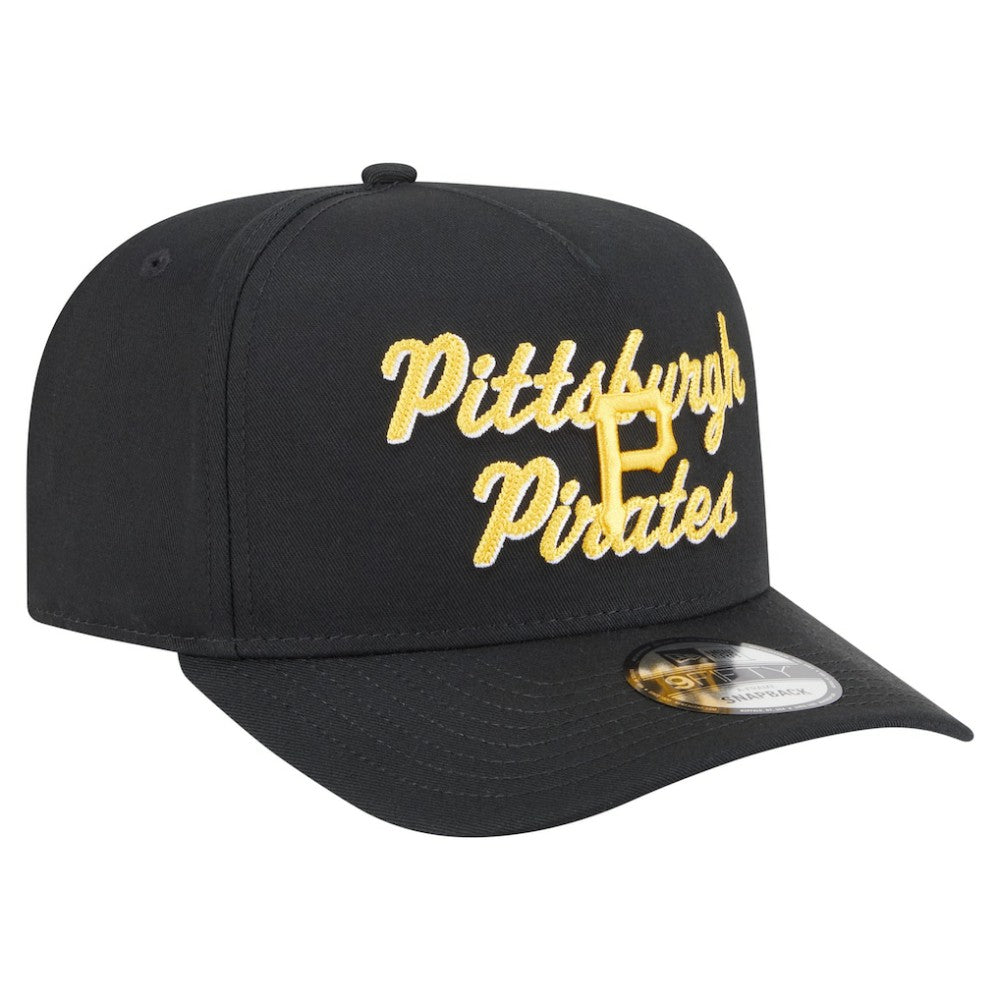 Pittsburgh Pirates New Era Chainstitch 9FIFTY A-Frame Snapback Hat - Black - New Era on Sale