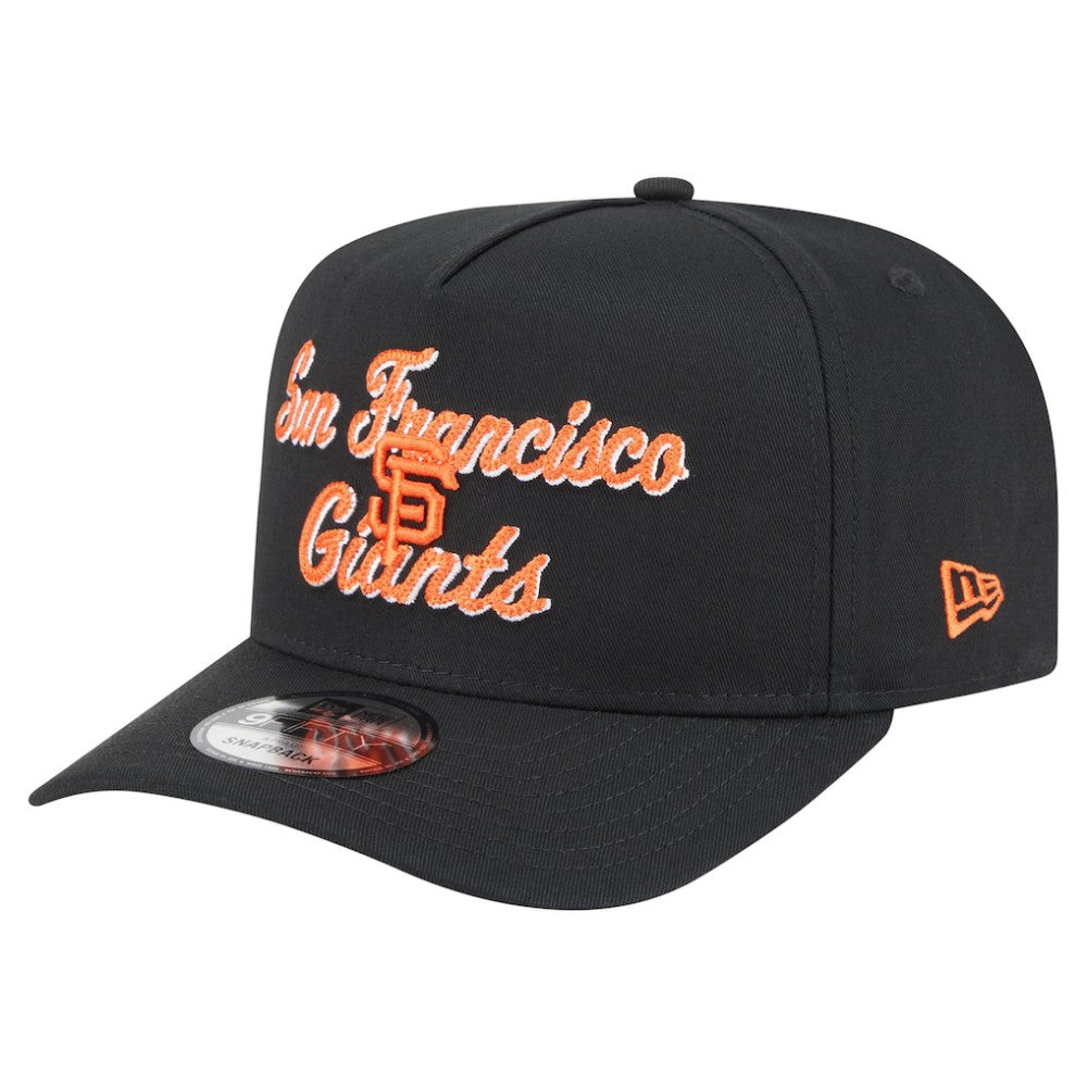 San Francisco Giants New Era Chainstitch 9FIFTY A-Frame Snapback Hat - Black - New Era on Sale