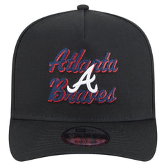 Atlanta Braves New Era Chainstitch 9FIFTY A-Frame Snapback Hat - Black - New Era on Sale