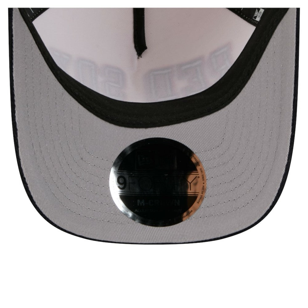Boston Red Sox New Era Sided Corduroy 9FORTY A-Frame Adjustable Hat - Cream/Navy - New Era Lifestyle