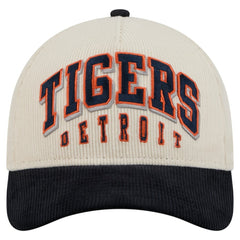 Detroit Tigers New Era Sided Corduroy 9FORTY A-Frame Adjustable Hat - Cream/Navy - New Era Online