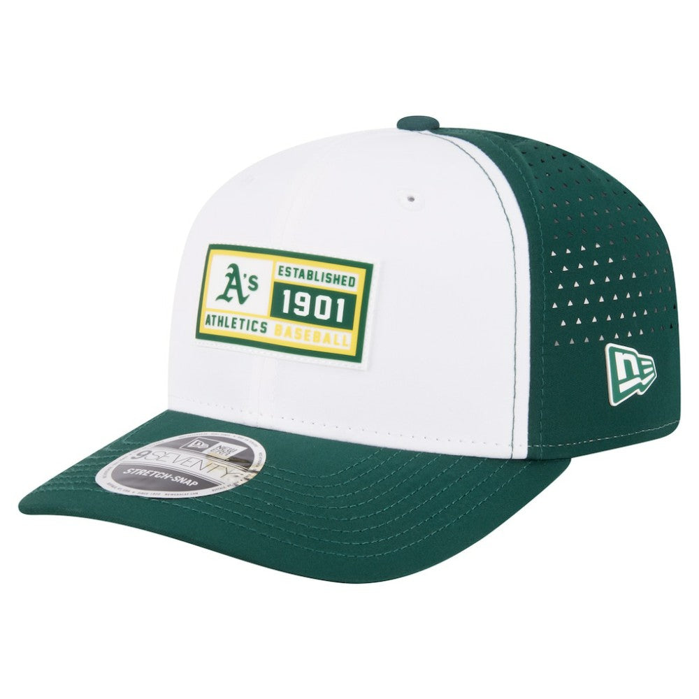 Athletics New Era Established Patch 9SEVENTY Adjustable Hat - White/Green - New Era on Sale